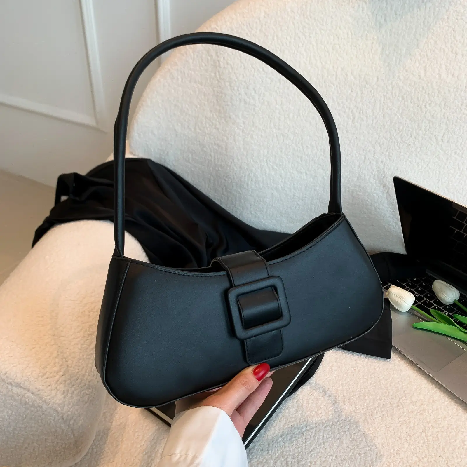 2023 Pink Crossbody Women's Bag with Buckle Closure - Image 9
