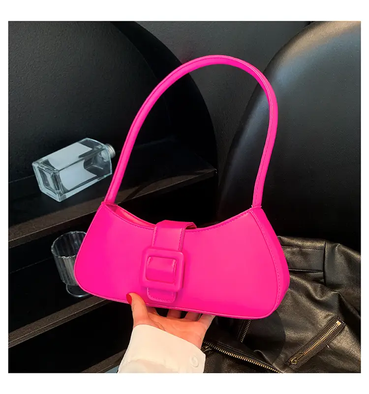2023 Pink Crossbody Women's Bag with Buckle Closure - Image 4