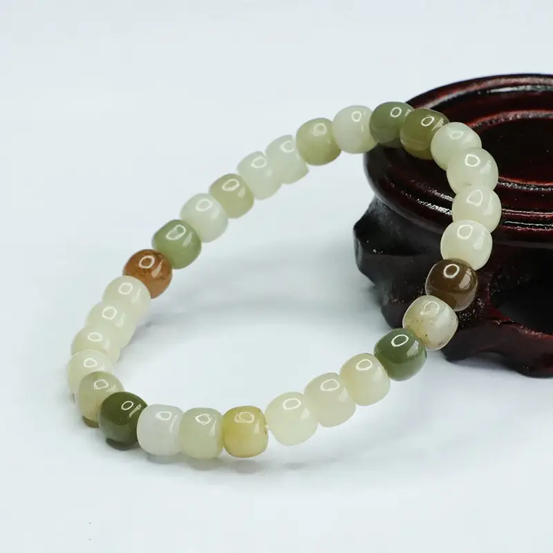 Multi-Gemstone Clear Water Old Style Bead Bracelet for Women - Image 3