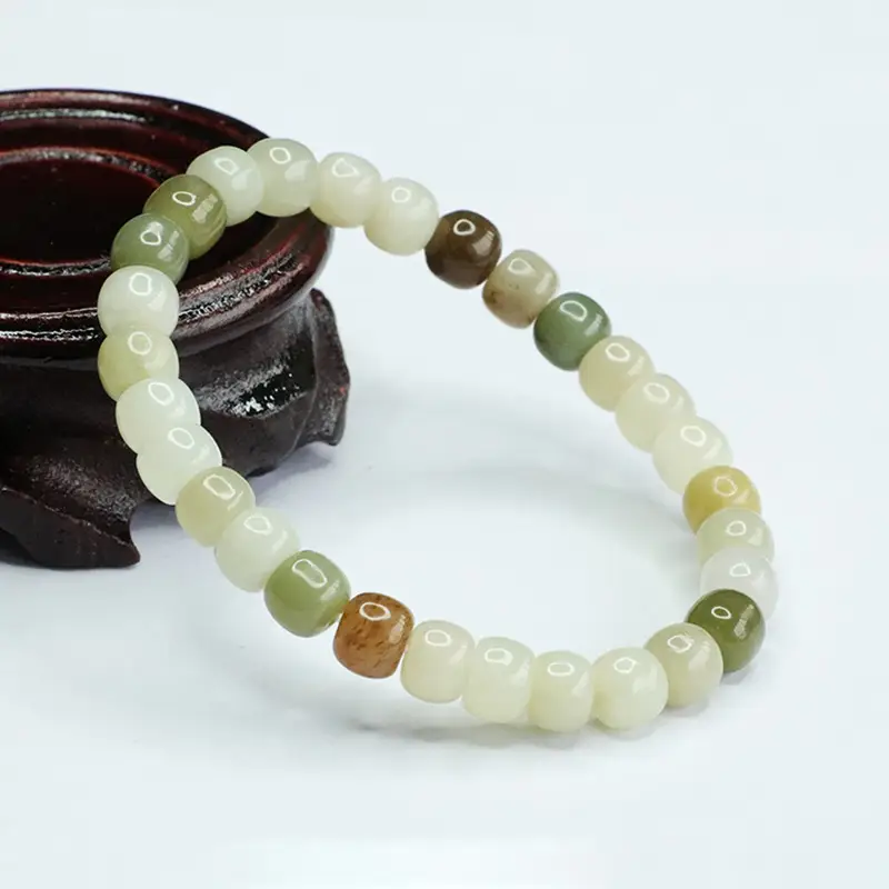 Multi-Gemstone Clear Water Old Style Bead Bracelet for Women - Image 4