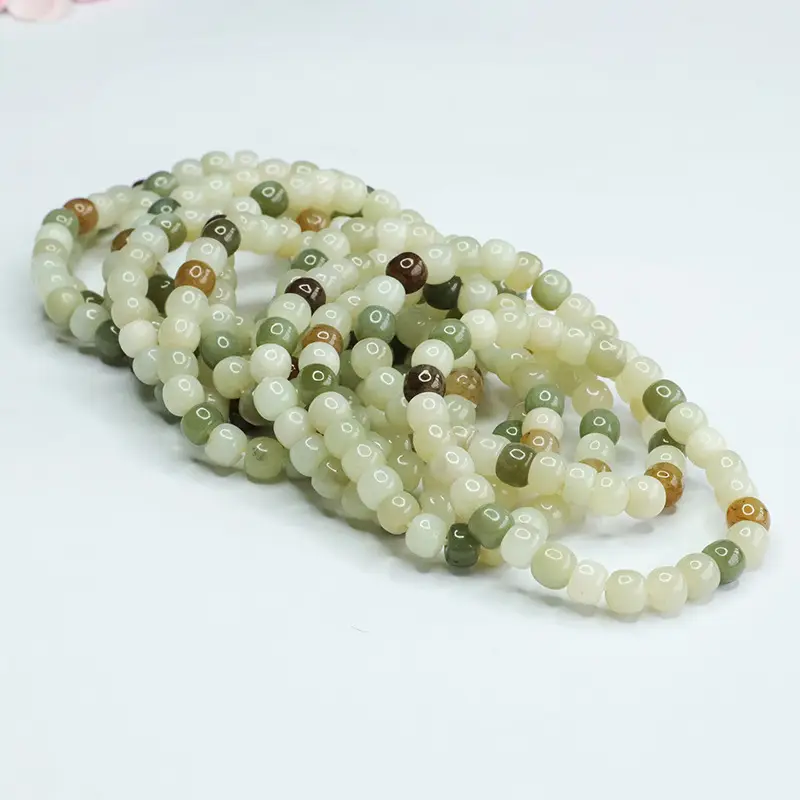 Multi-Gemstone Clear Water Old Style Bead Bracelet for Women - Image 6