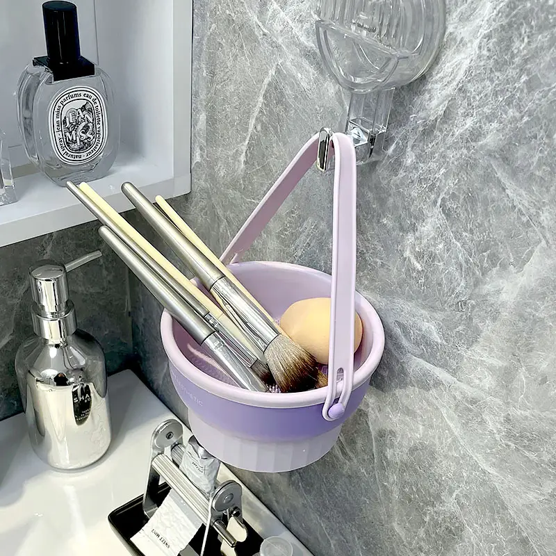 Pink Silicone Makeup Brush Drying Rack