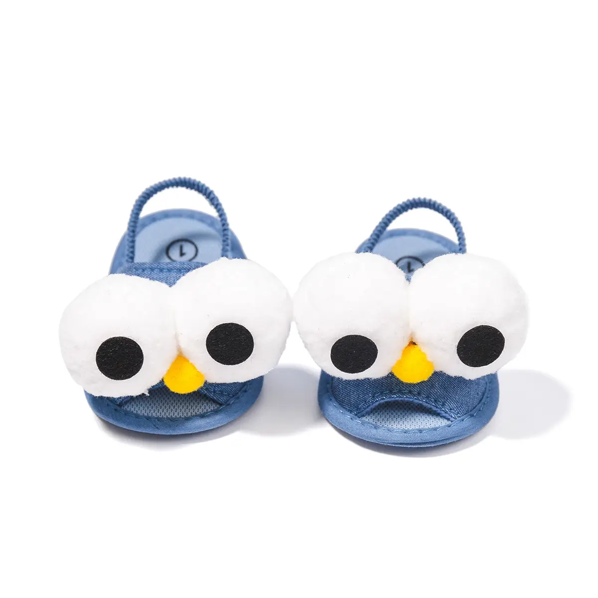 Cute Big Eyed Toddler Baby Slippers Pink 0-1 Year