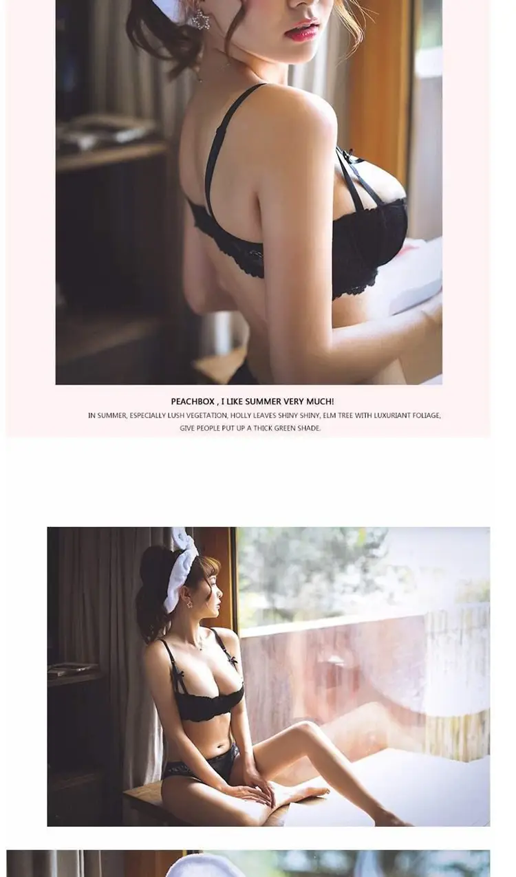 New French Style Thin Lace Push-up Underwear Women's Non-rimmed Bra Women's Half Cup Bra suit — feature 5