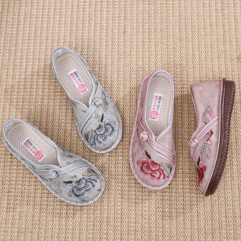 New Old Beijing Cloth Shoes Women's Retro Ethnic Style Embroidered Shoes Comfortable Soft Sole Women's Single Shoes Fashion National Style Mother Shoes - Image 5