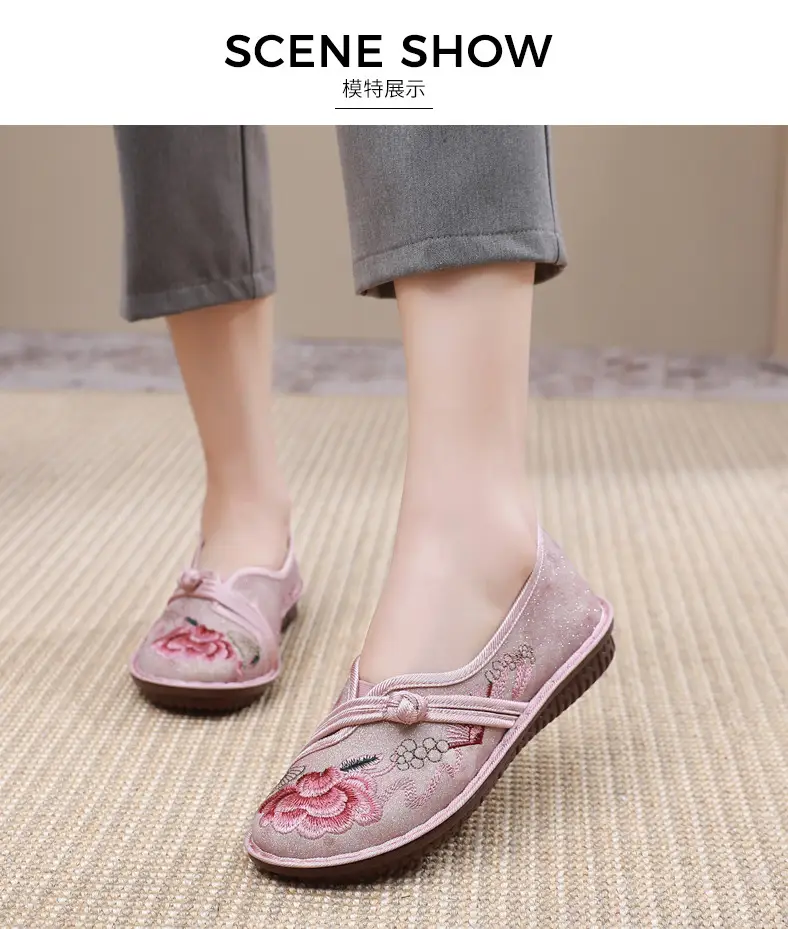 New Old Beijing Cloth Shoes Women's Retro Ethnic Style Embroidered Shoes Comfortable Soft Sole Women's Single Shoes Fashion National Style Mother Shoes — feature 10