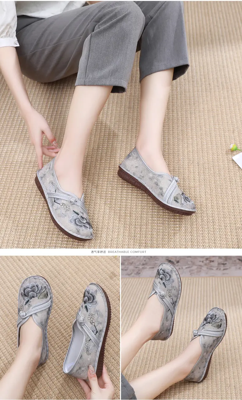New Old Beijing Cloth Shoes Women's Retro Ethnic Style Embroidered Shoes Comfortable Soft Sole Women's Single Shoes Fashion National Style Mother Shoes — feature 18