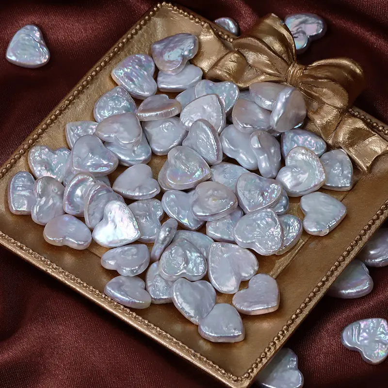 12-13mm Baroque Heart Loose Beads Natural Freshwater Pearl DIY Bare Beads Jewelry Material in Stock - Image 2