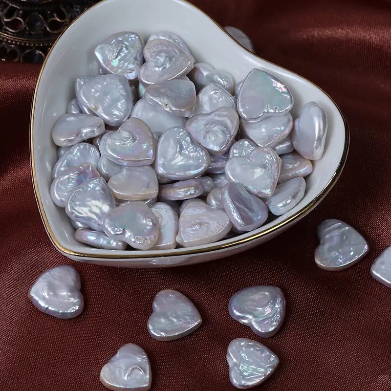 12-13mm Baroque Heart Loose Beads Natural Freshwater Pearl DIY Bare Beads Jewelry Material in Stock - Image 3