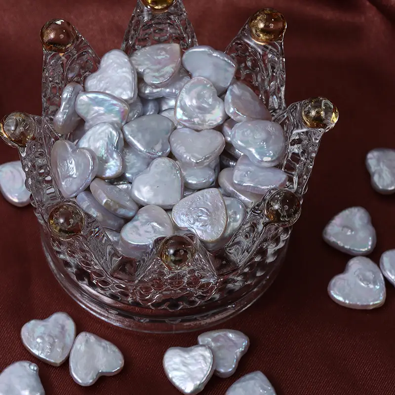 12-13mm Baroque Heart Loose Beads Natural Freshwater Pearl DIY Bare Beads Jewelry Material in Stock - Image 4