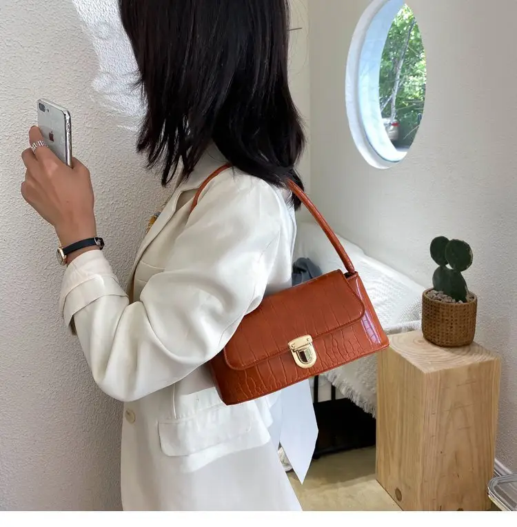 Women's Stone Pattern Shoulder Bag 2023 Summer - Image 4