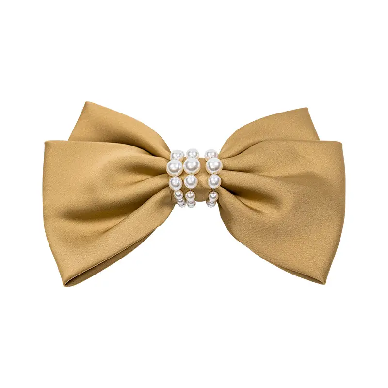 2024 New French Satin Pearl Bow Hairpin for Women - Image 6