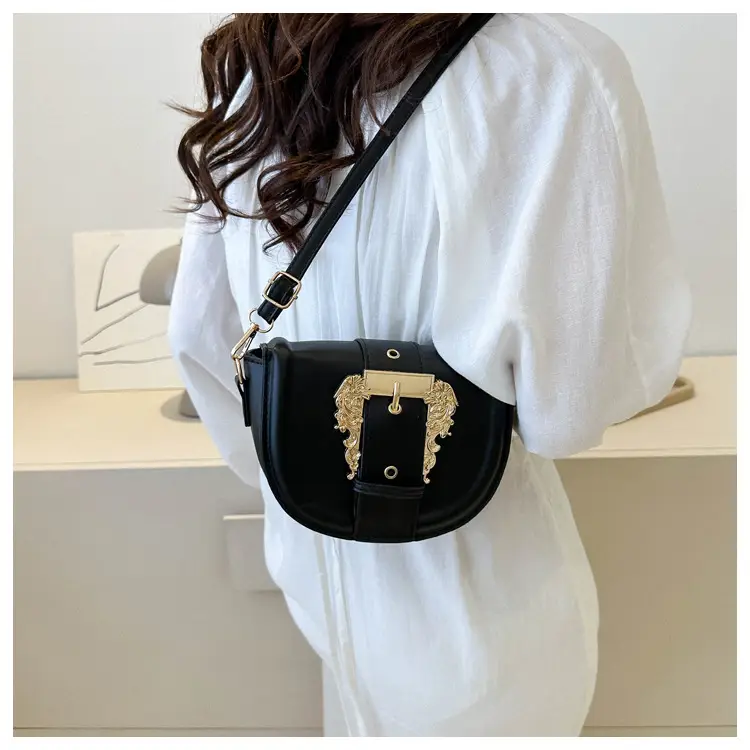 Black Korean Style Saddle Bag for Women — feature 15