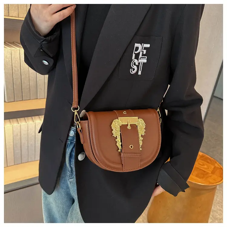 Black Korean Style Saddle Bag for Women — feature 20