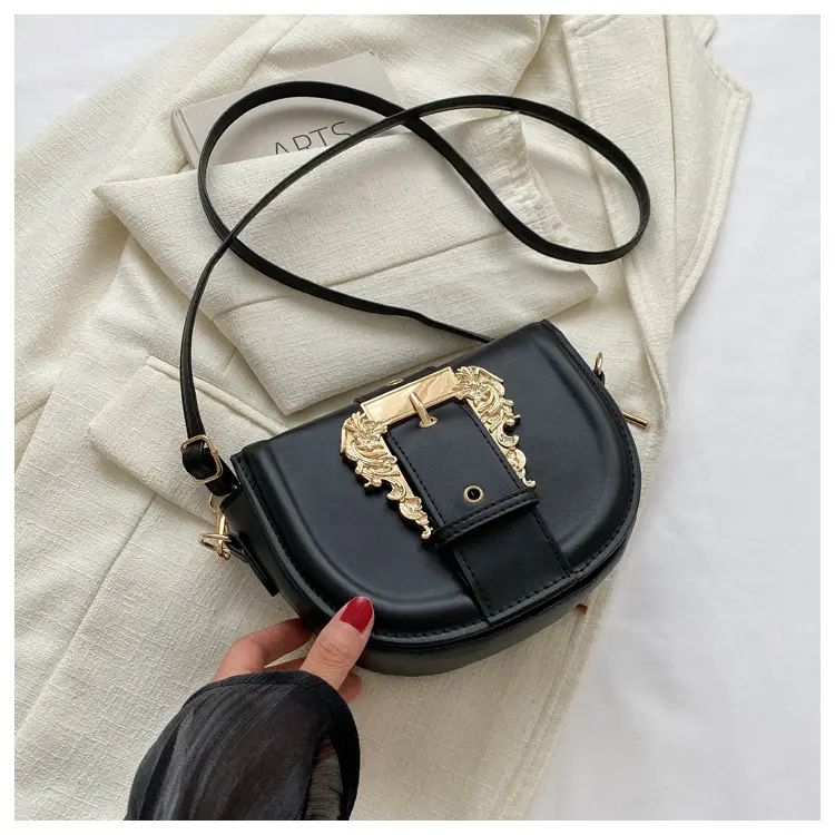 Black Korean Style Saddle Bag for Women — feature 25
