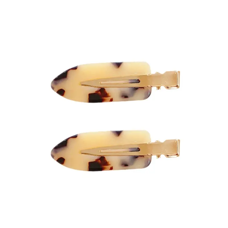 Sweet Gold & Brown Seamless Hair Clips for Women