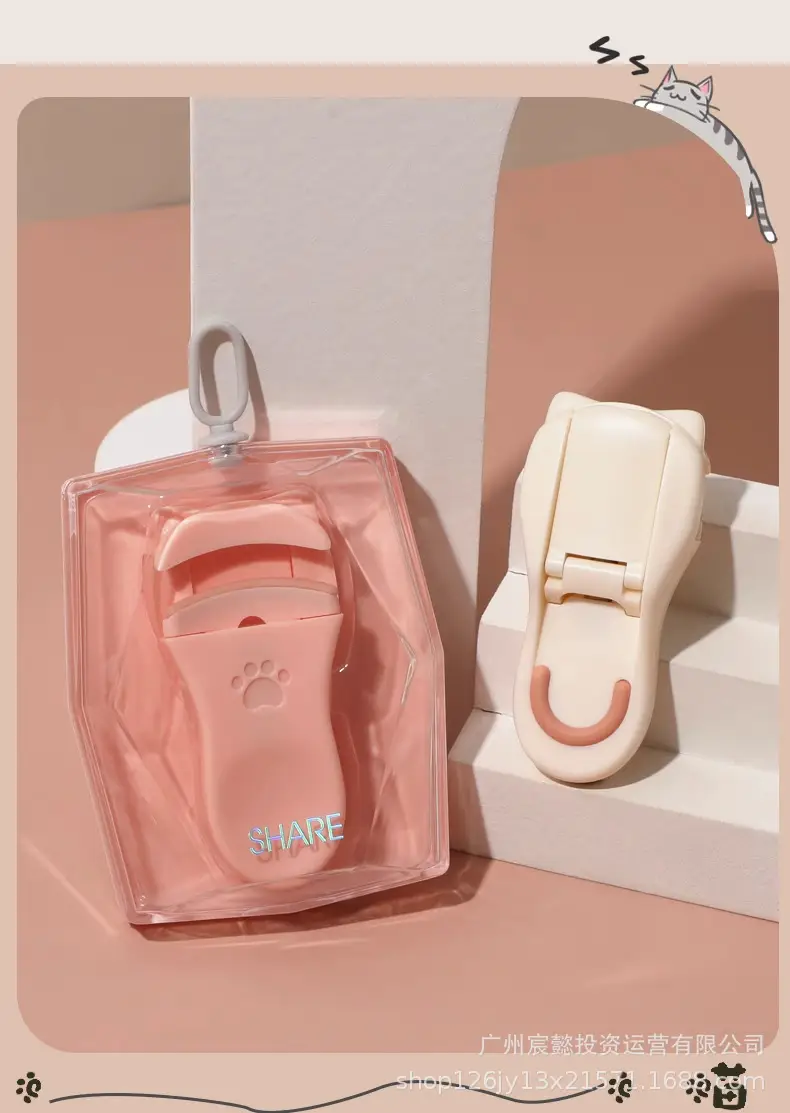 Cat Claw Eyelash Curler Pink White Portable Curler — feature 7