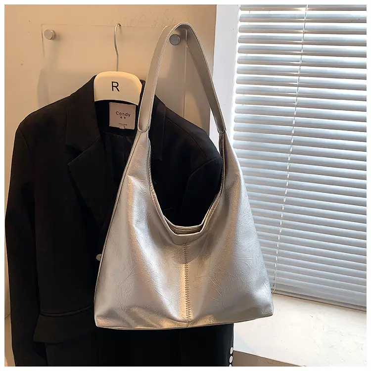 Silver Textured Shoulder Bag for Women 2026 — feature 25