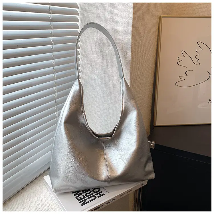 Silver Textured Shoulder Bag for Women 2026 — feature 28