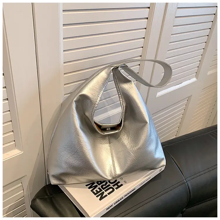Silver Textured Shoulder Bag for Women 2026 — feature 29