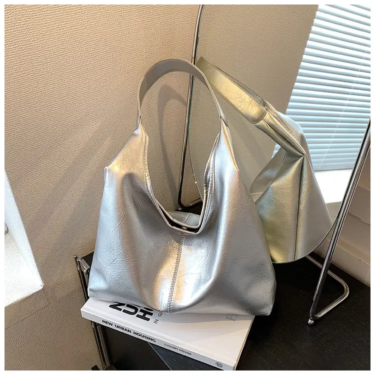 Silver Textured Shoulder Bag for Women 2026 — feature 30