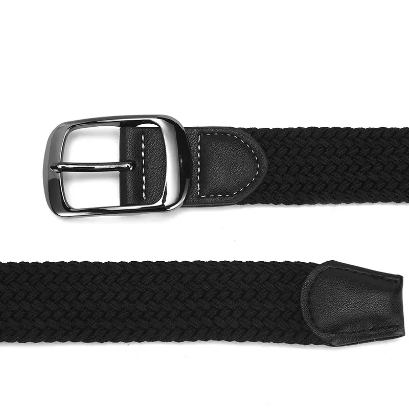 Men's Grey Knit Belt with Silver Buckle - Image 24