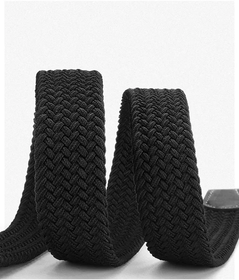 Men's Grey Knit Belt with Silver Buckle — feature 12