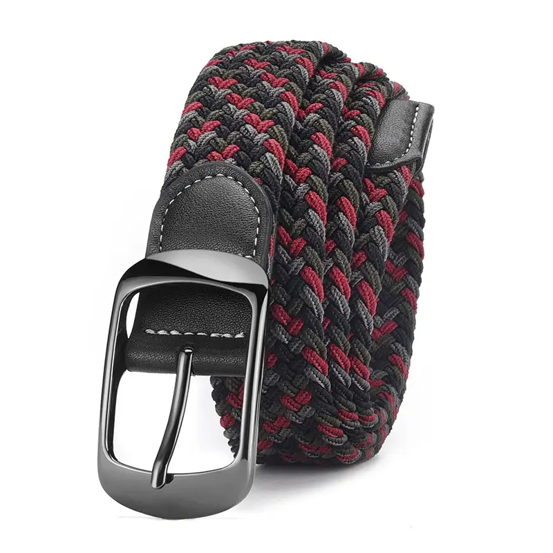 Men's Grey Knit Belt with Silver Buckle - Image 17