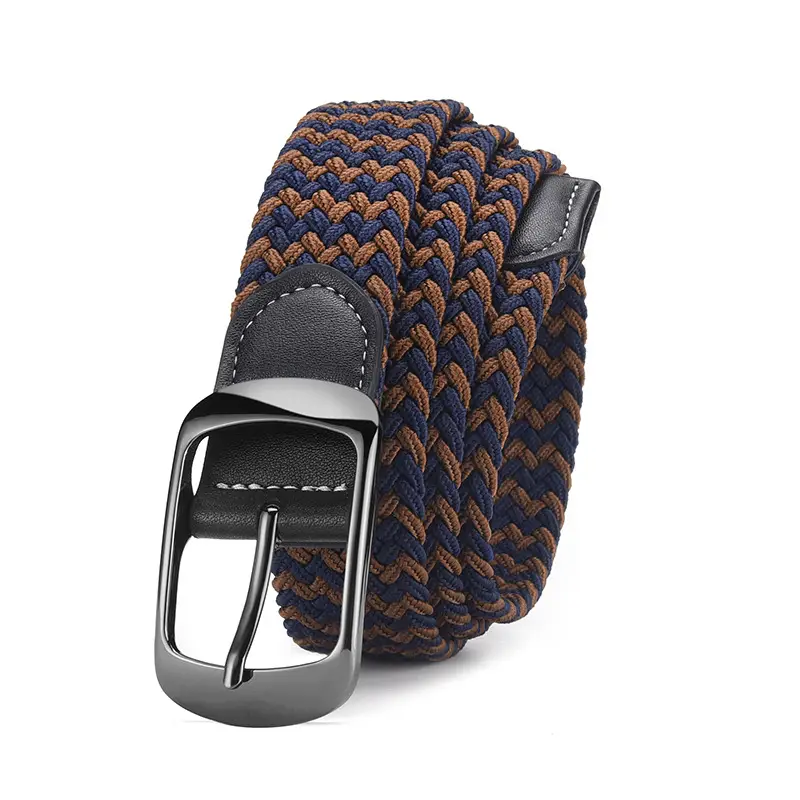 Men's Grey Knit Belt with Silver Buckle - Image 18