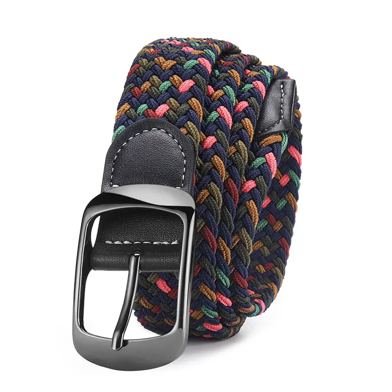 Men's Grey Knit Belt with Silver Buckle - Image 19
