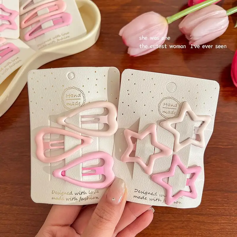 Cute Pink Star Hair Clips for Girls - Image 9