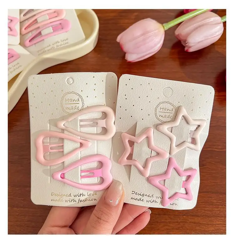 Cute Pink Star Hair Clips for Girls — feature 2