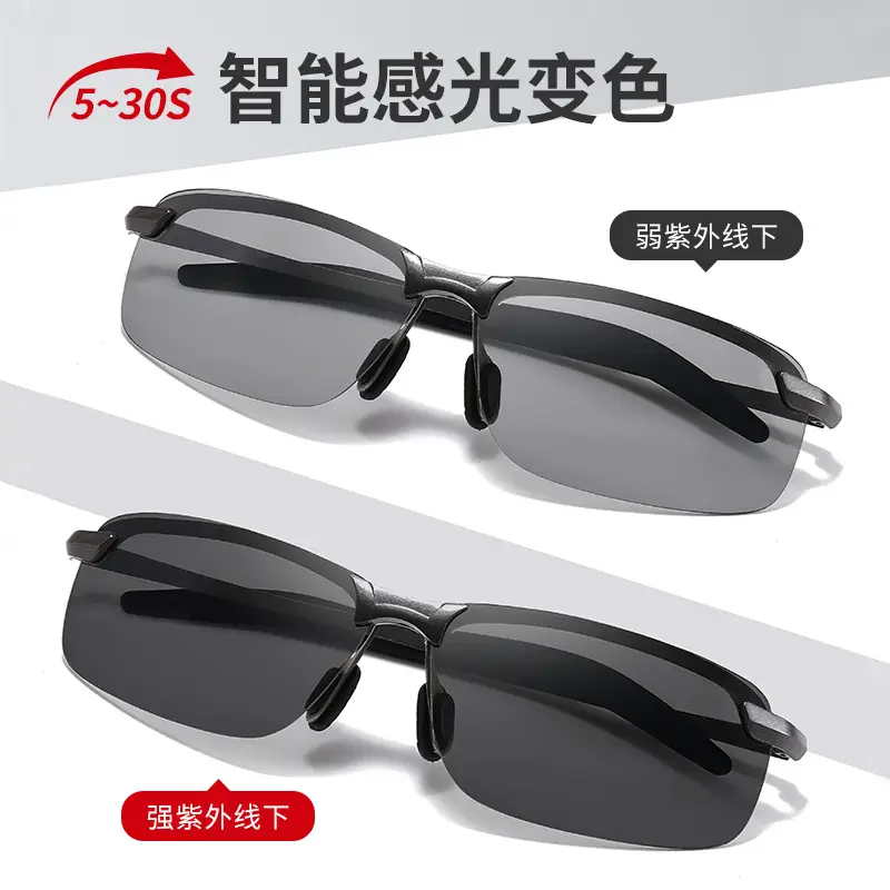 Smart Light-Activated Sunglasses for Men Black 5-30s - Image 7