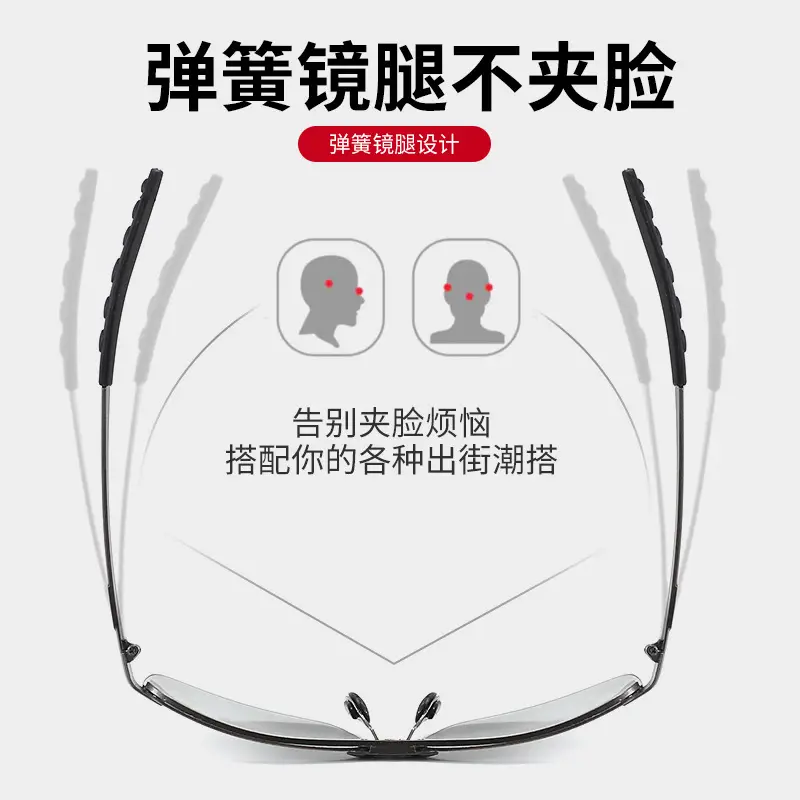 Smart Light-Activated Sunglasses for Men Black 5-30s - Image 8