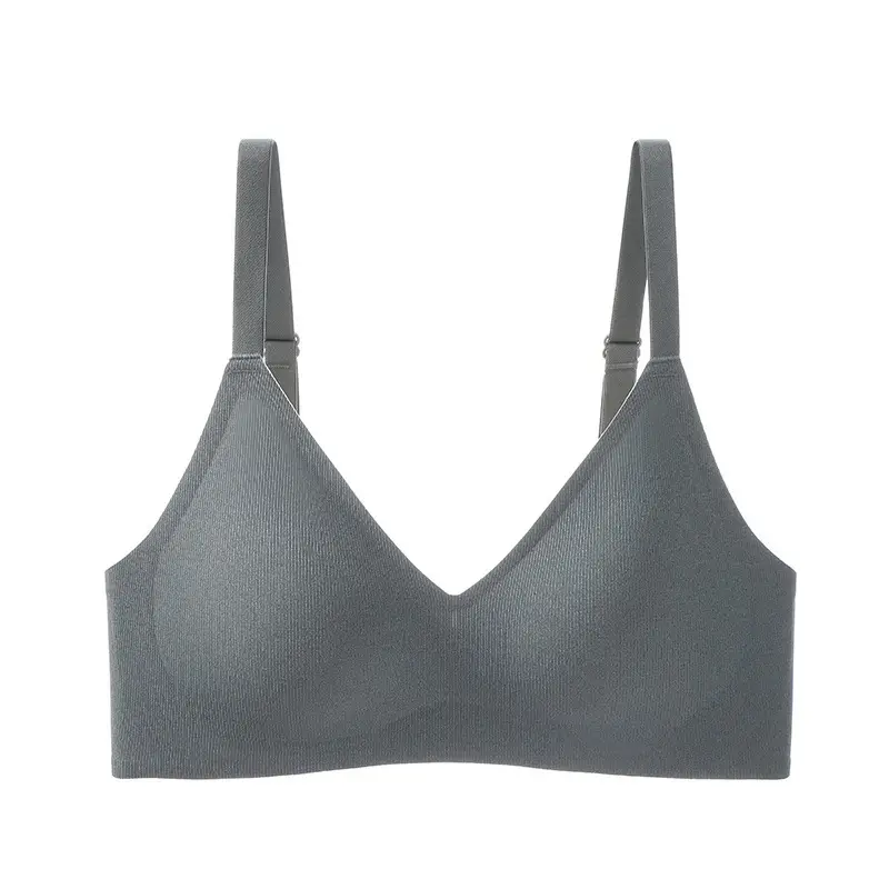 B78 Seamless Naked Underwear Women's Jelly Soft Support Auxilary Breast Adjustable Ultra-soft Thin Bra without Steel Ring