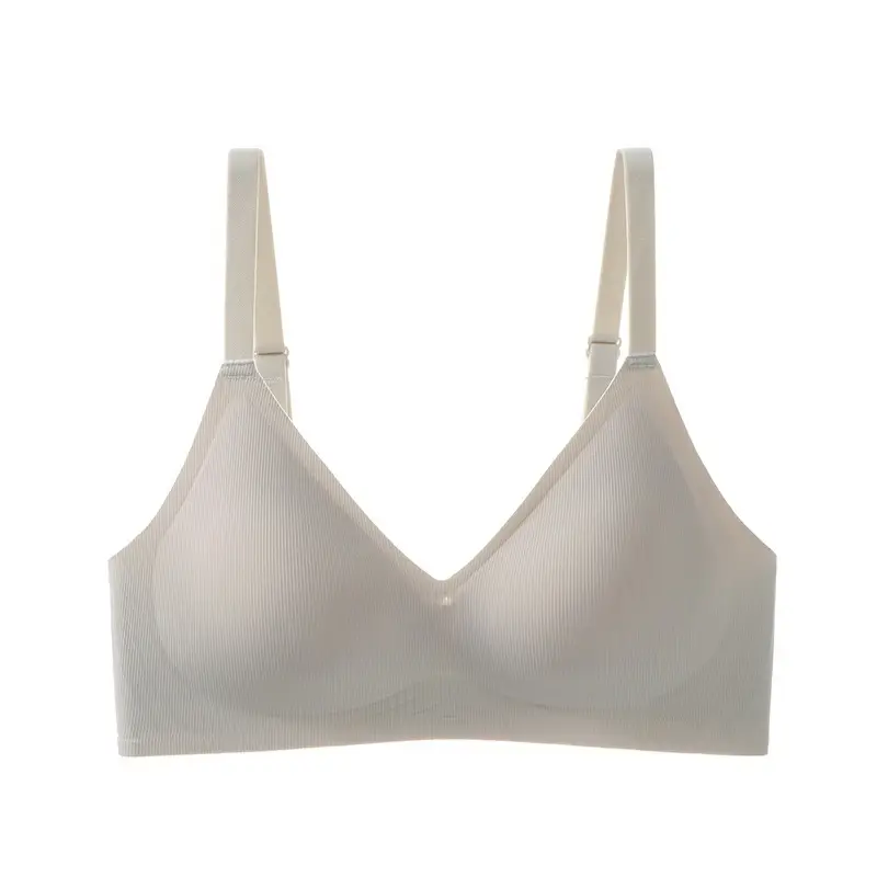 B78 Seamless Naked Underwear Women's Jelly Soft Support Auxilary Breast Adjustable Ultra-soft Thin Bra without Steel Ring