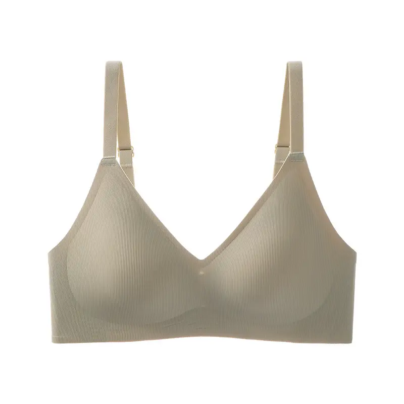 B78 Seamless Naked Underwear Women's Jelly Soft Support Auxilary Breast Adjustable Ultra-soft Thin Bra without Steel Ring