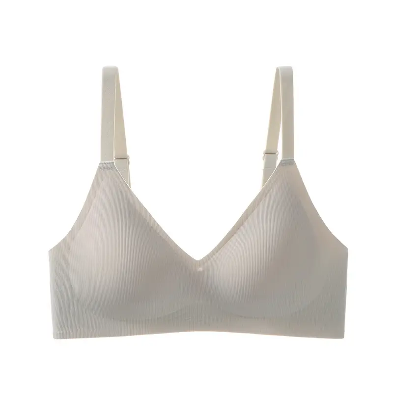 B78 Seamless Naked Underwear Women's Jelly Soft Support Auxilary Breast Adjustable Ultra-soft Thin Bra without Steel Ring