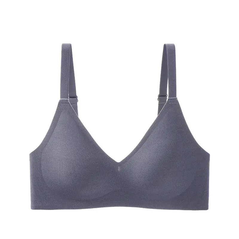 B78 Seamless Naked Underwear Women's Jelly Soft Support Auxilary Breast Adjustable Ultra-soft Thin Bra without Steel Ring