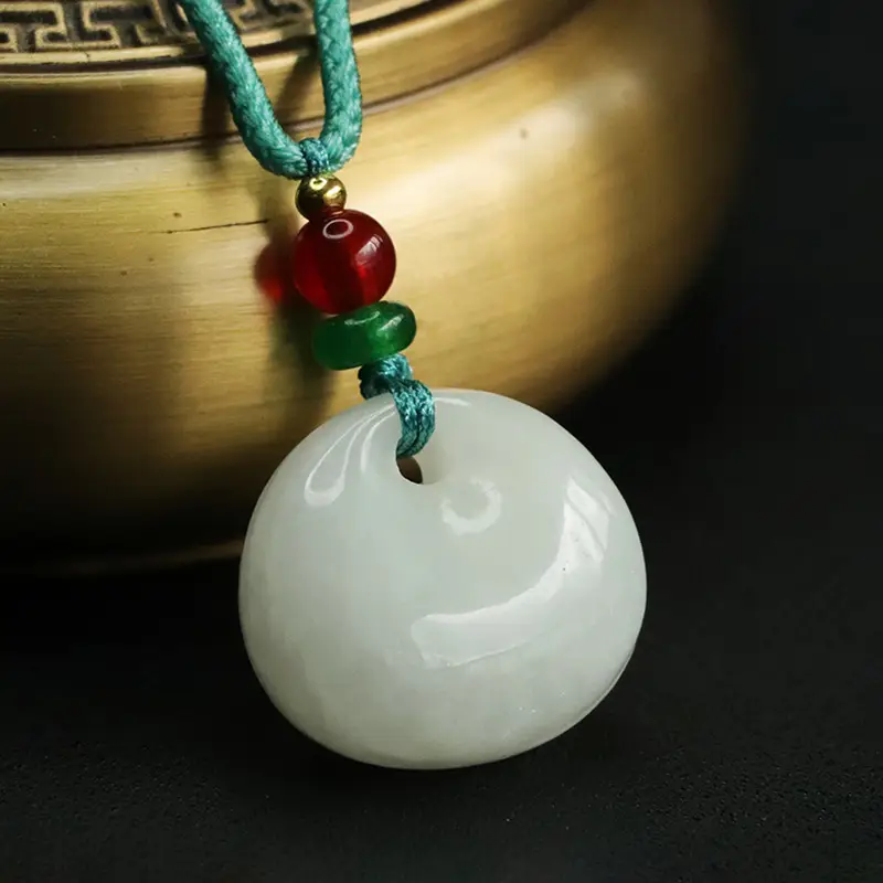White Jade Princess Buckle Pendant for Women — feature 10