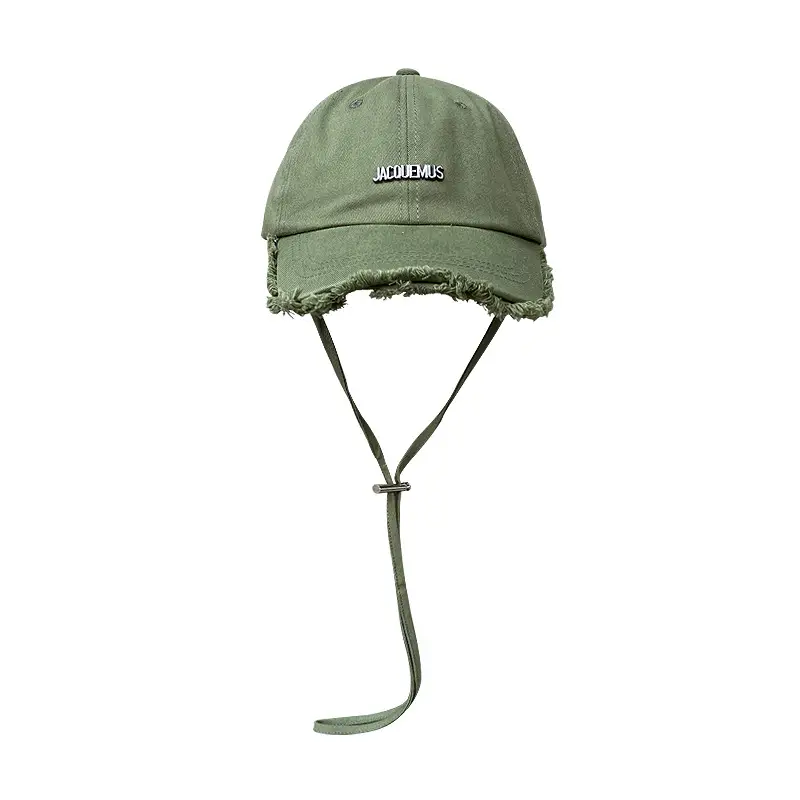Women's Green Printed Baseball Cap with Windproof Rope - Image 13