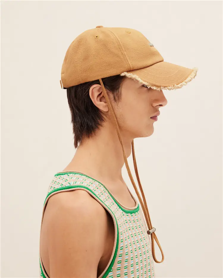 Women's Green Printed Baseball Cap with Windproof Rope — feature 16