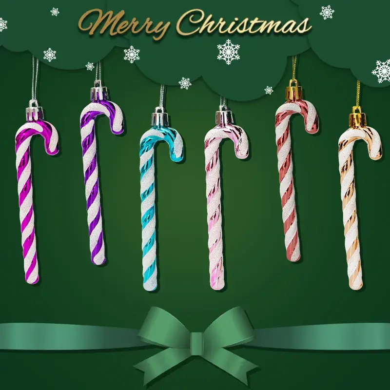 Christmas Painted Candy Cane Decorative Cane 13cm - Image 16