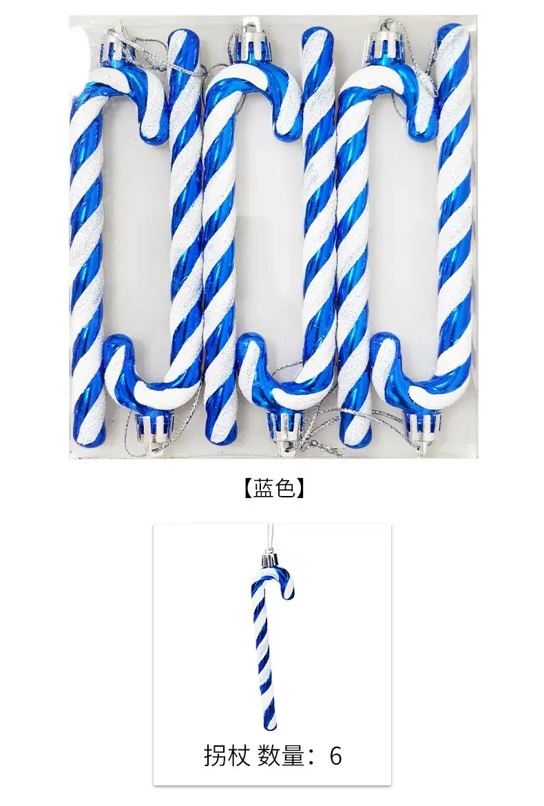 Christmas Painted Candy Cane Decorative Cane 13cm — feature 10