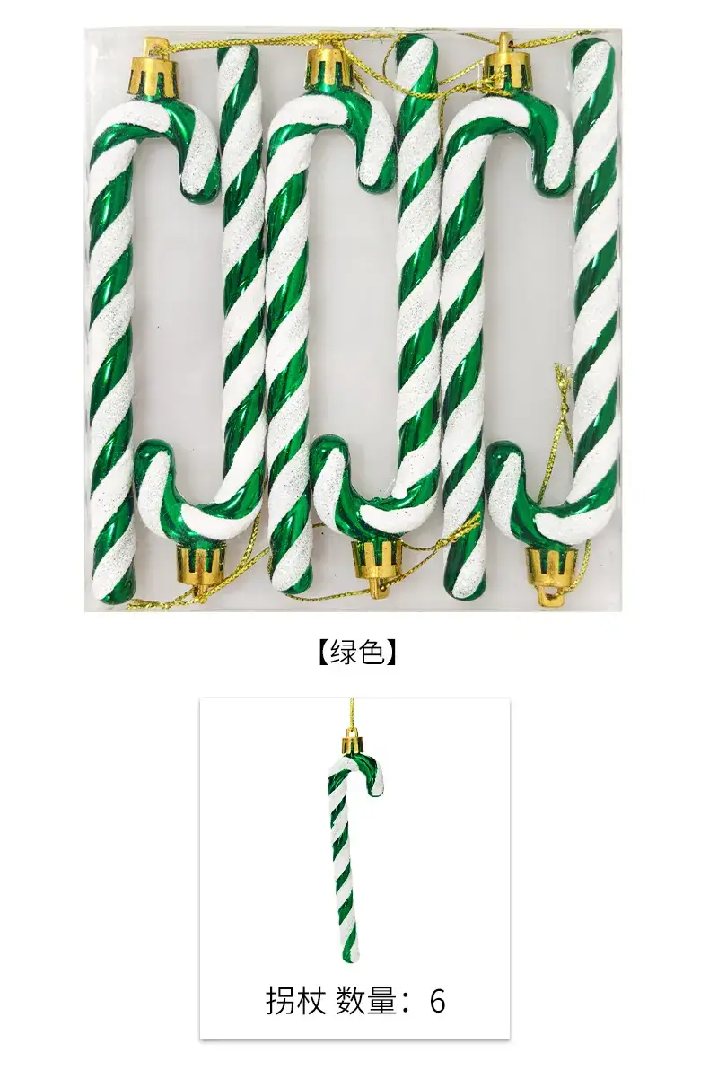 Christmas Painted Candy Cane Decorative Cane 13cm — feature 11
