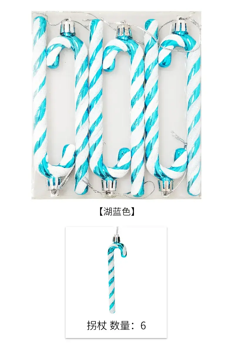 Christmas Painted Candy Cane Decorative Cane 13cm — feature 14