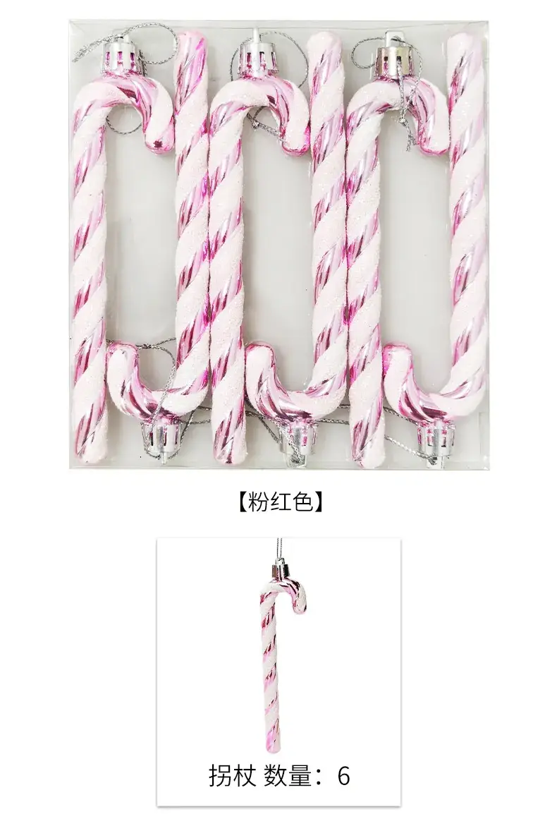 Christmas Painted Candy Cane Decorative Cane 13cm — feature 15