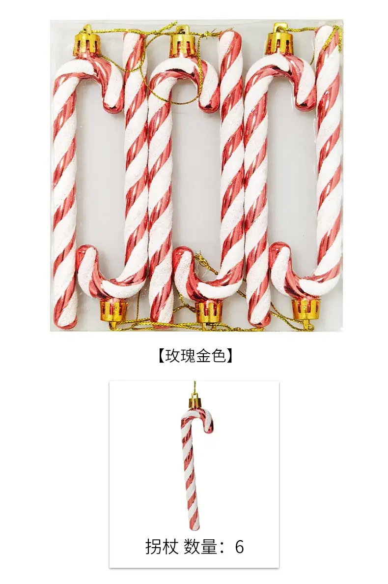 Christmas Painted Candy Cane Decorative Cane 13cm — feature 16