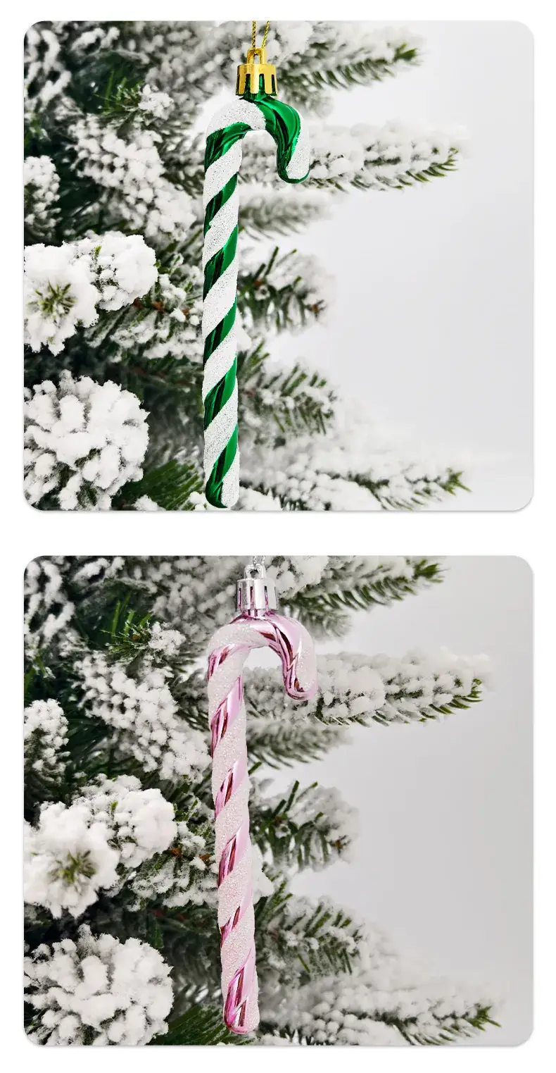 Christmas Painted Candy Cane Decorative Cane 13cm — feature 19