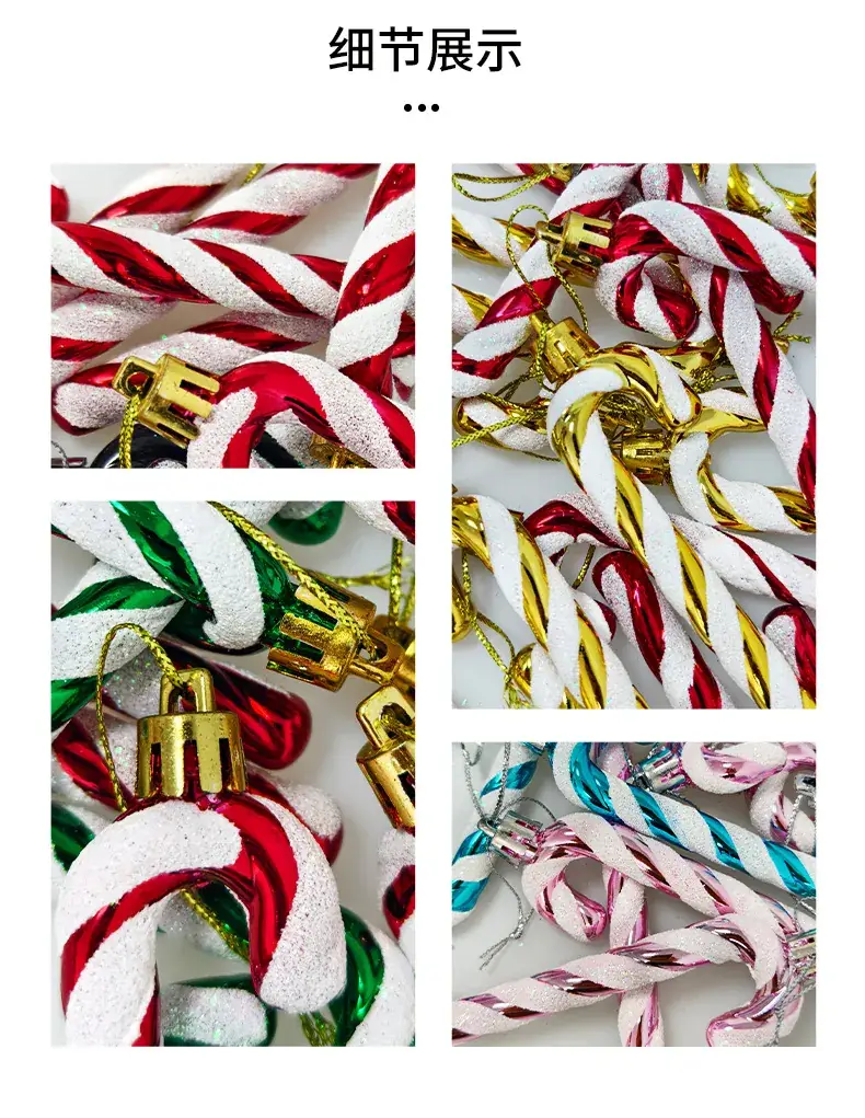 Christmas Painted Candy Cane Decorative Cane 13cm — feature 6